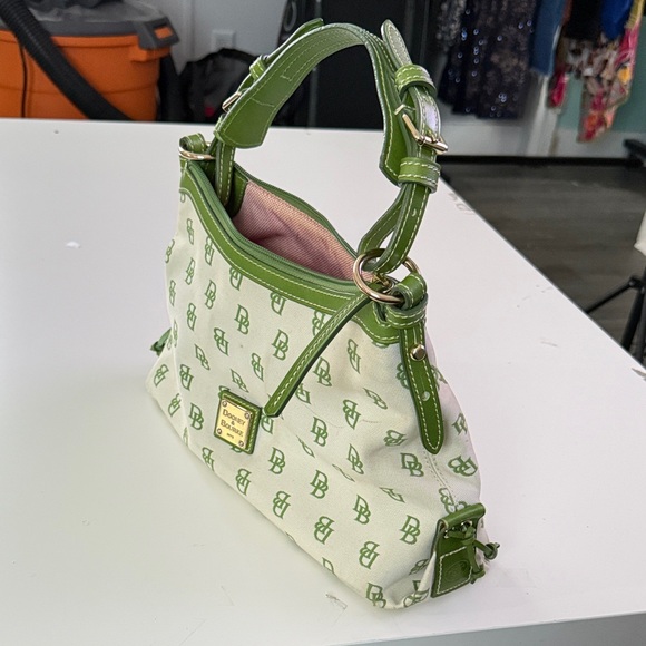 Dooney & Bourke Green and White Shoulder Bag - Picture 15 of 16